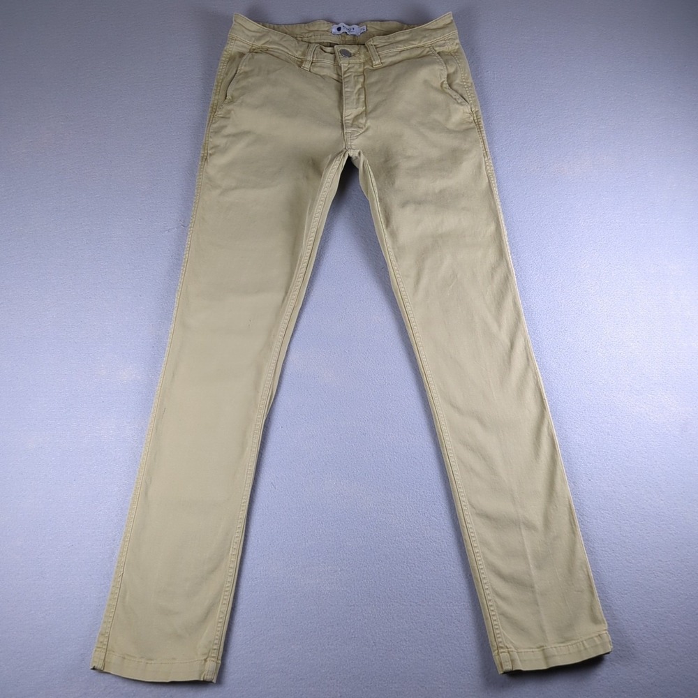 No Nationality Pants Mens 29x32 (29x30) Beige Khakis Slim Straight Tapered Marco